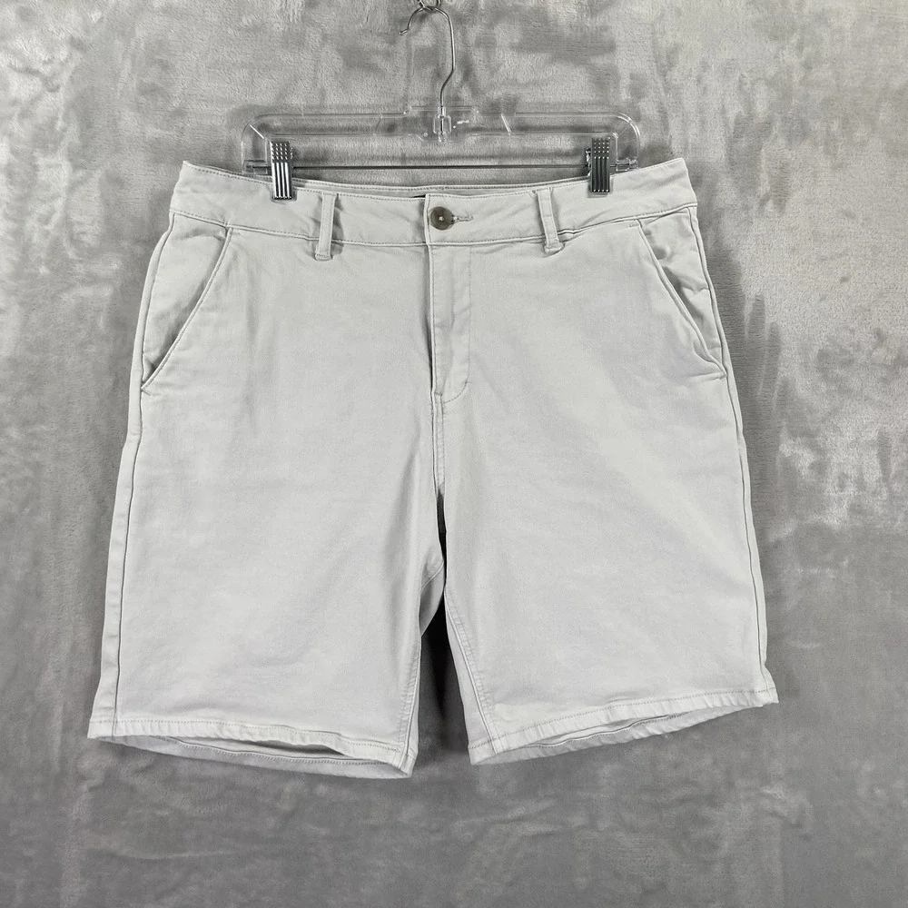 Paige Shorts Mens 34 Thompson Soft Brushed Twill White Stretch 8.5